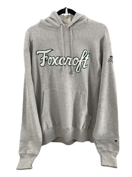 Champion Ash Hoodie/Crew Patch