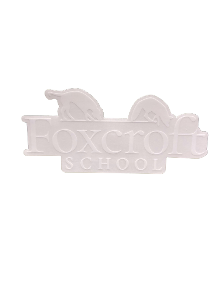 White Rectangular Foxcroft School Window Sticker