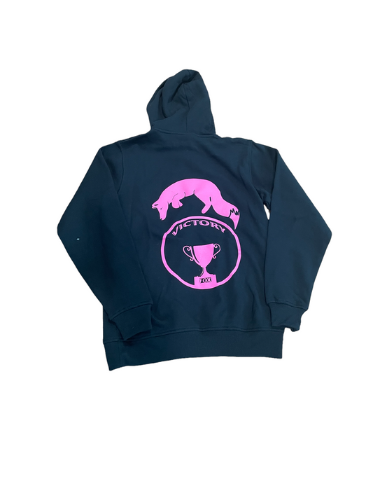 Fox Black with Pink Hoodie